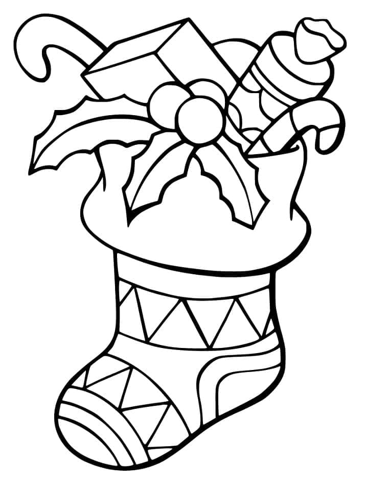 Free printable Christmas Stocking coloring page #216620 from Holidays and Celebrations collection