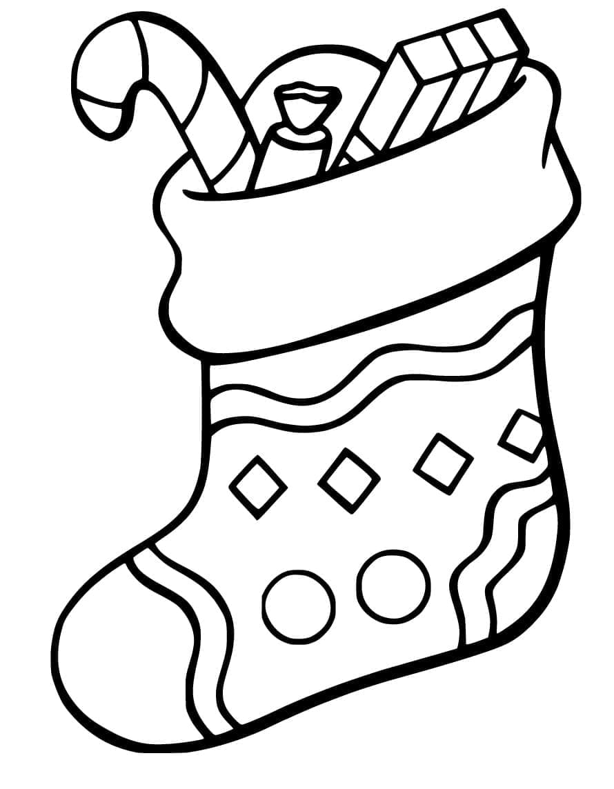Free printable Christmas Stocking coloring page #216622 from Holidays and Celebrations collection