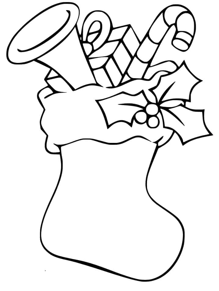 Free printable Christmas Stocking coloring page #216635 from Holidays and Celebrations collection
