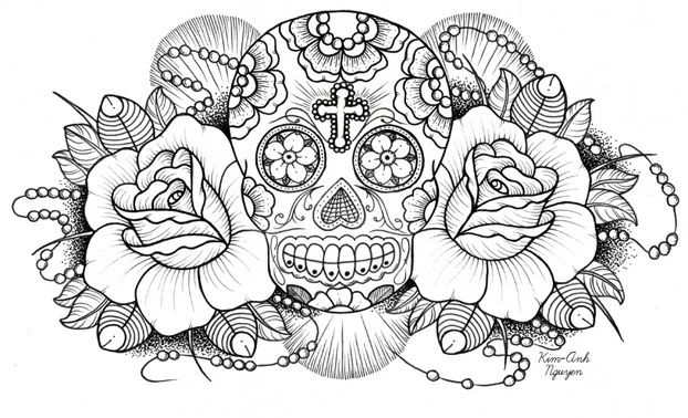 Free printable Day of the Dead coloring page #60298 from Holidays and Celebrations collection