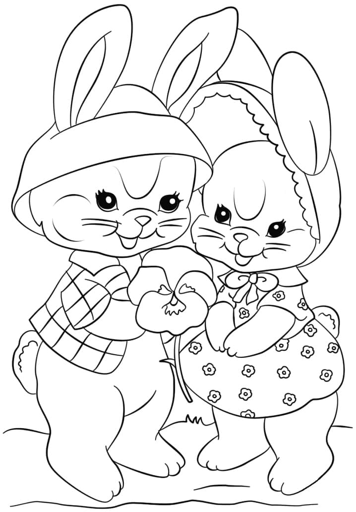 Free printable Easter Bunny coloring page #200610 from Holidays and Celebrations collection