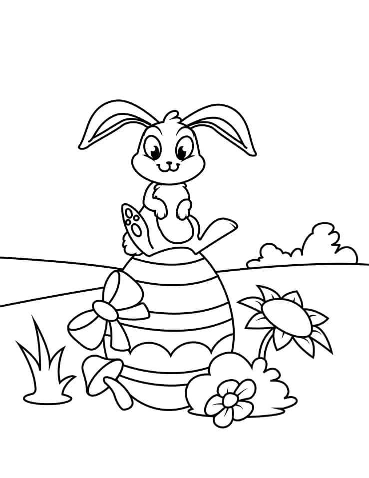 Free printable Easter Bunny coloring page #200615 from Holidays and Celebrations collection