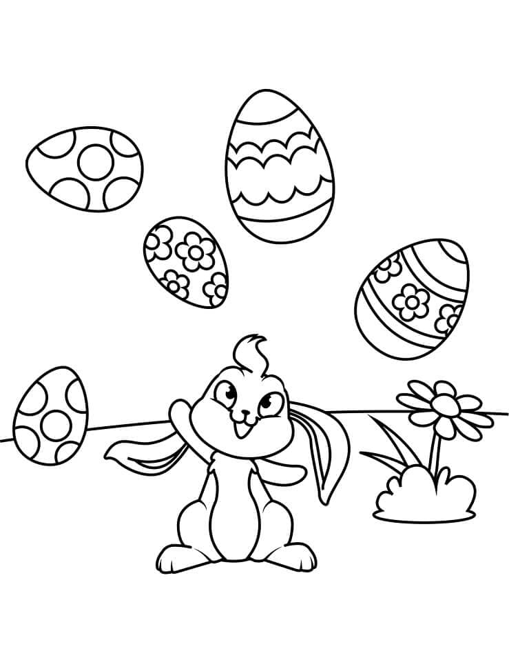 Free printable Easter Bunny coloring page #200618 from Holidays and Celebrations collection