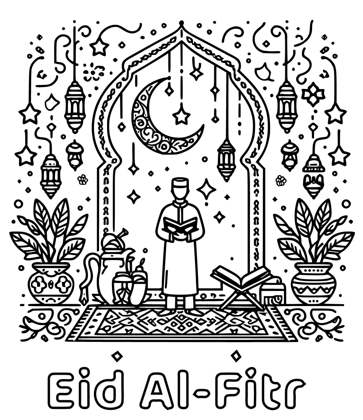 Free printable Eid al-Fitr coloring page #212946 from Holidays and Celebrations collection