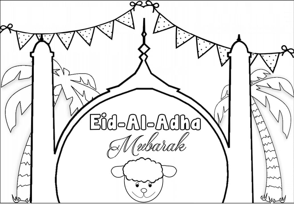 Coloring page: Eid Mubarak (Holidays and Celebrations) #194324 - Free Printable Coloring Pages