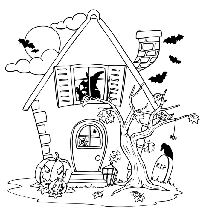 Free printable Halloween coloring page #55383 from Holidays and Celebrations collection