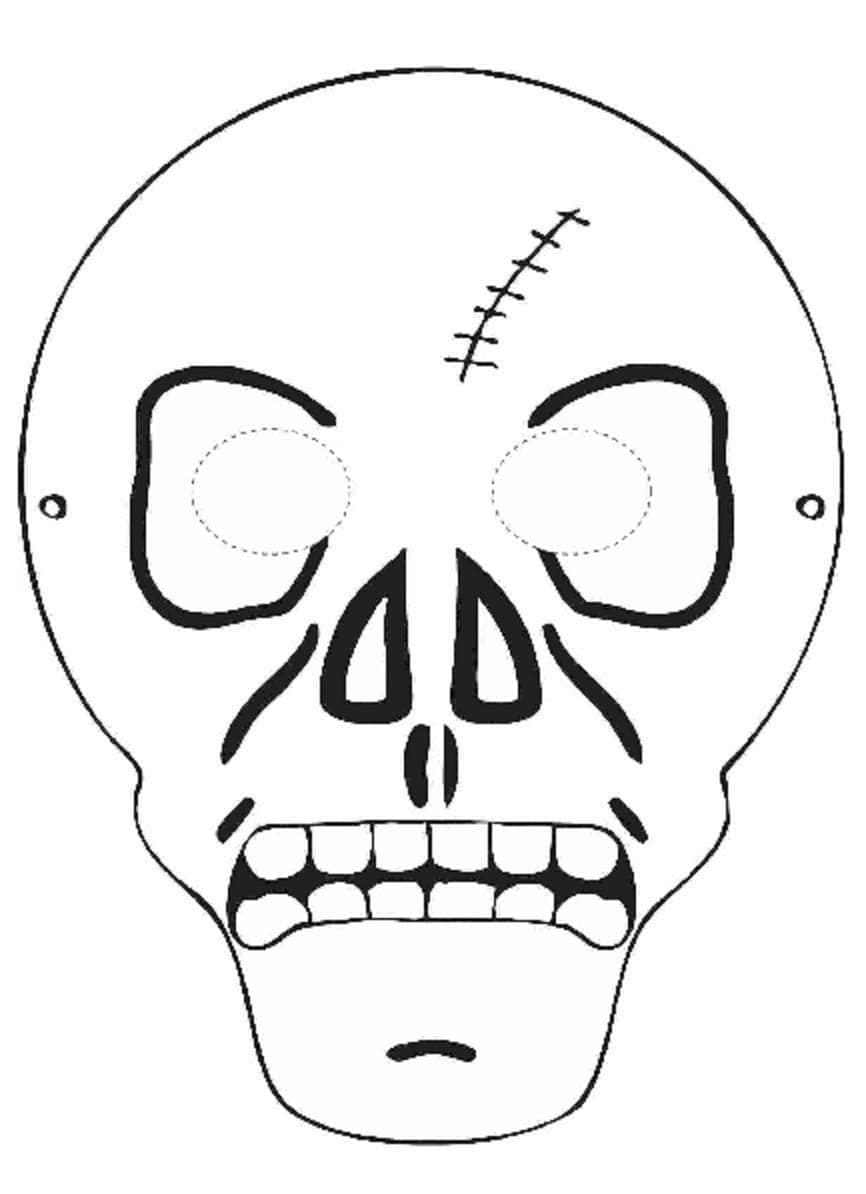 Coloring page: Halloween Mask (Holidays and Celebrations) #216437 - Free Printable Coloring Pages