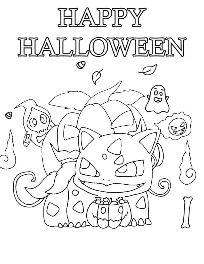 Free printable Halloween Pokemon coloring page #203920 from Holidays and Celebrations collection