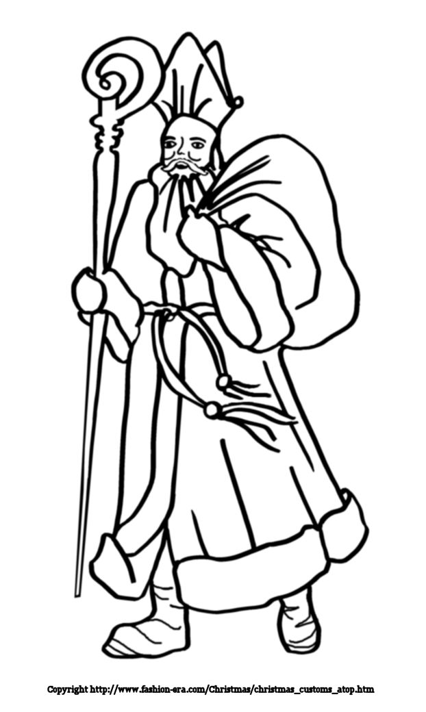 Coloring page: Saint Nicholas Day (Holidays and Celebrations) #59361 - Free Printable Coloring Pages