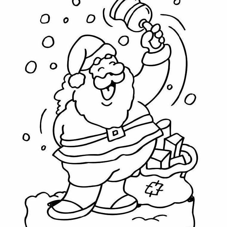 Coloring page: Santa Claus (Holidays and Celebrations) #104664 - Free Printable Coloring Pages