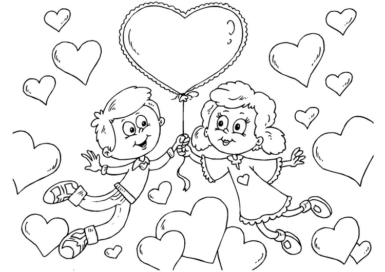 Coloring page: Valentine's Day (Holidays and Celebrations) #54042 - Free Printable Coloring Pages