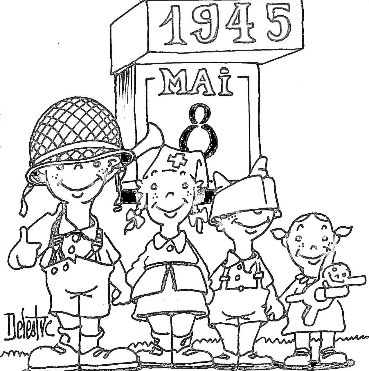 Free printable Victory Day, May 8, 1945 coloring page #181386 from Holidays and Celebrations collection