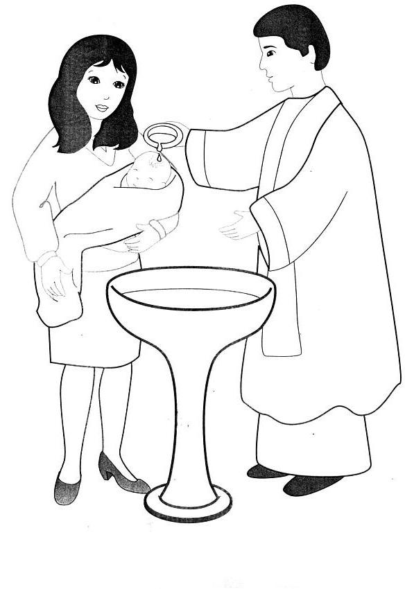 Coloring page: Baptism (Holidays and Special occasions) #57464 - Free Printable Coloring Pages