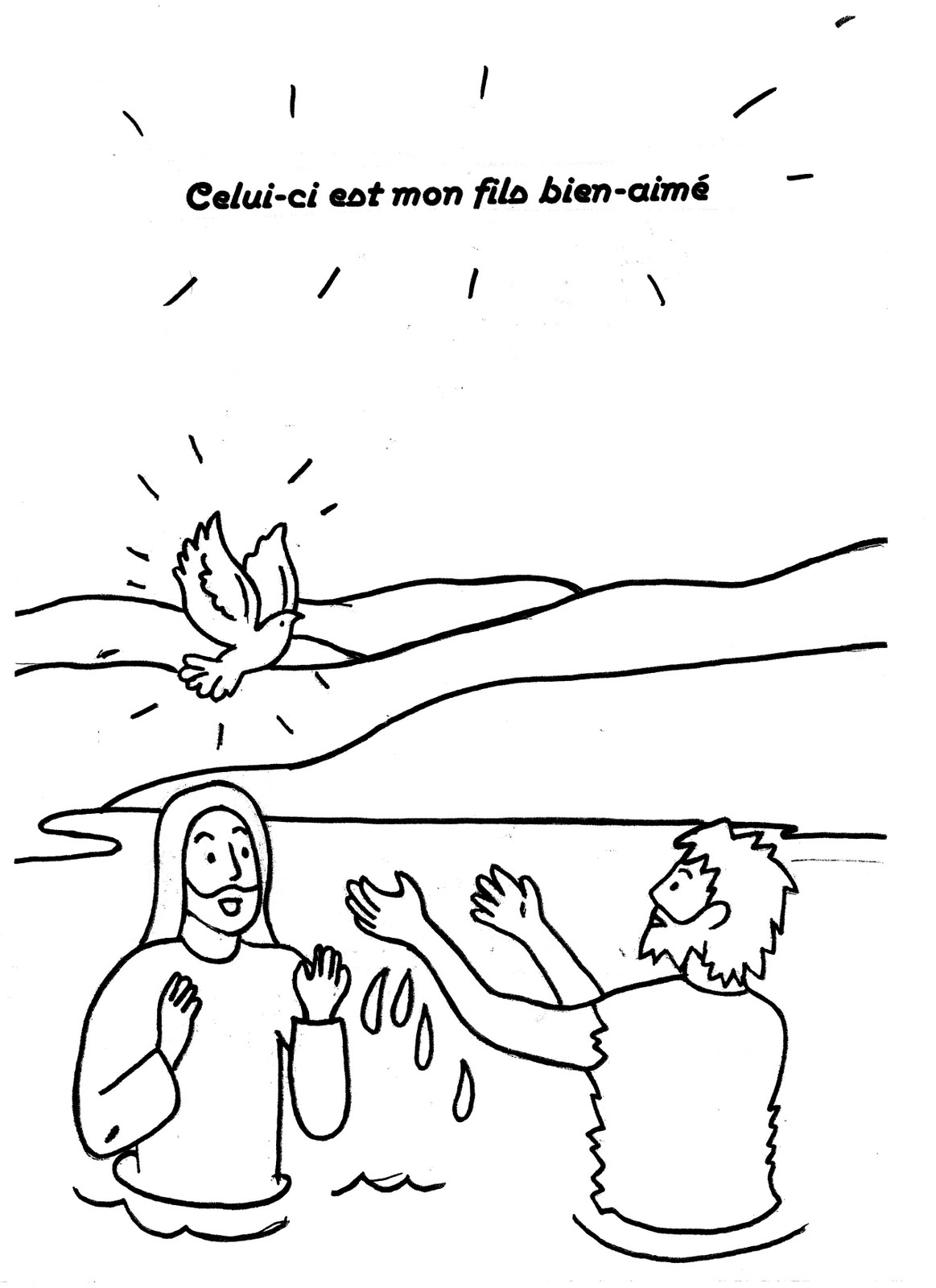 Coloring page: Baptism (Holidays and Special occasions) #57477 - Free Printable Coloring Pages