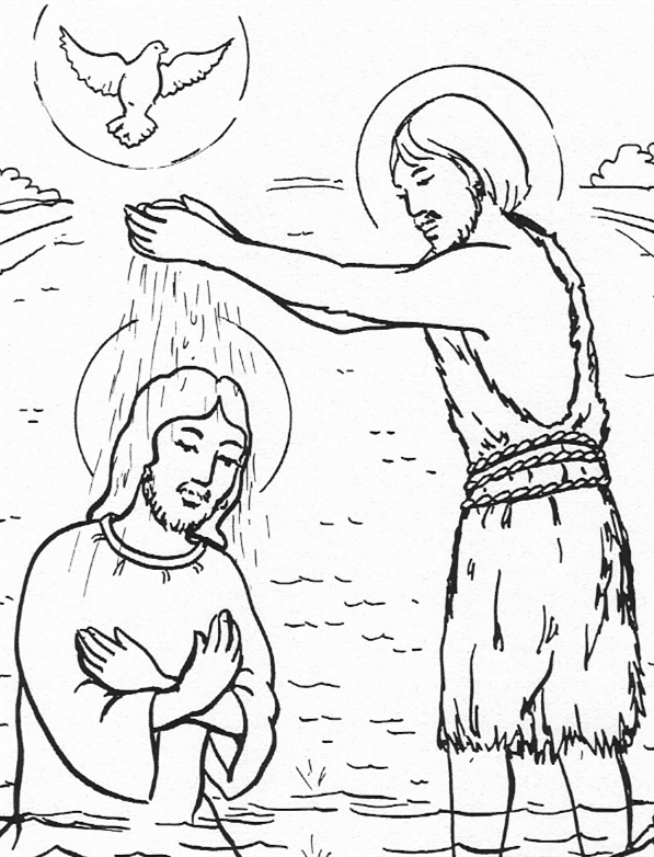 Coloring page: Baptism (Holidays and Special occasions) #57480 - Free Printable Coloring Pages