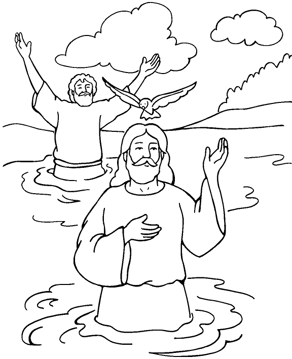 Coloring page: Baptism (Holidays and Special occasions) #57492 - Free Printable Coloring Pages
