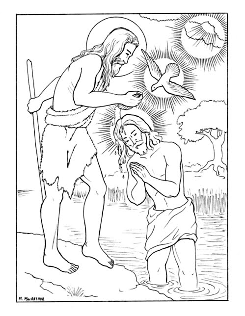 Coloring page: Baptism (Holidays and Special occasions) #57496 - Free Printable Coloring Pages