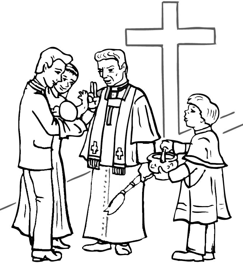 Coloring page: Baptism (Holidays and Special occasions) #57537 - Free Printable Coloring Pages