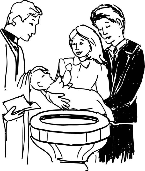Coloring page: Baptism (Holidays and Special occasions) #57715 - Free Printable Coloring Pages