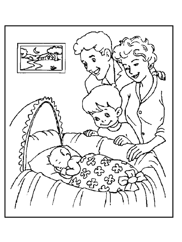 Coloring page: Birth (Holidays and Special occasions) #55550 - Free Printable Coloring Pages