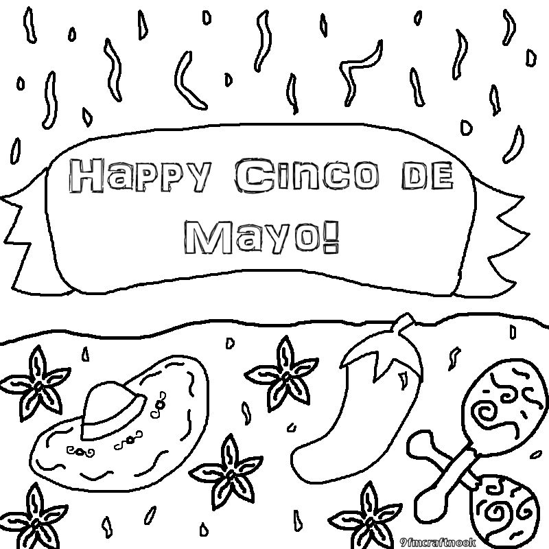 Coloring page: Cinco de Mayo (Holidays and Special occasions) #60067 - Free Printable Coloring Pages