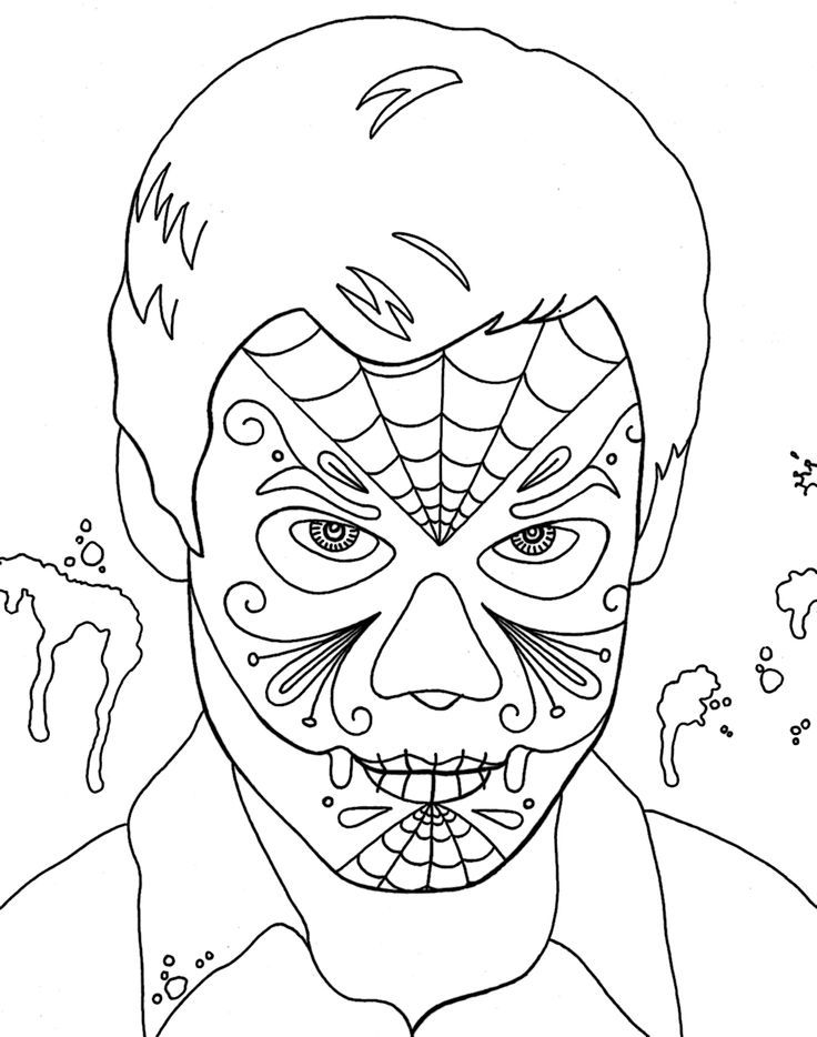 Coloring page: Day of the Dead (Holidays and Special occasions) #60165 - Free Printable Coloring Pages