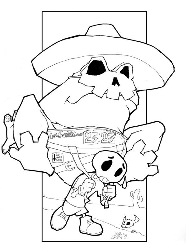 Coloring page: Day of the Dead (Holidays and Special occasions) #60175 - Free Printable Coloring Pages
