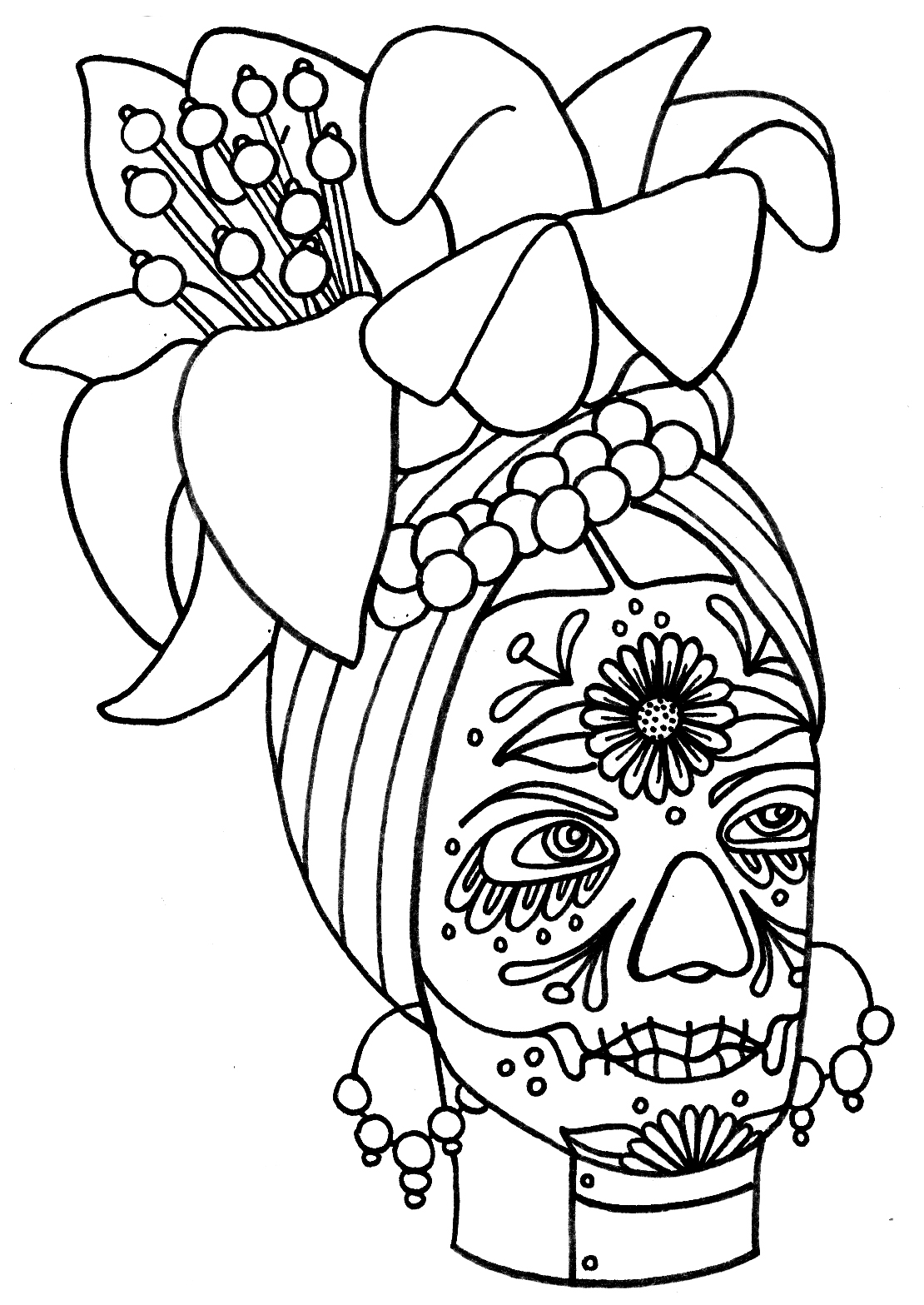 Coloring page: Day of the Dead (Holidays and Special occasions) #60176 - Free Printable Coloring Pages
