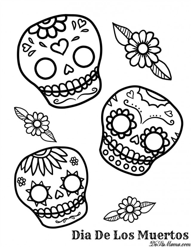 Coloring page: Day of the Dead (Holidays and Special occasions) #60182 - Free Printable Coloring Pages