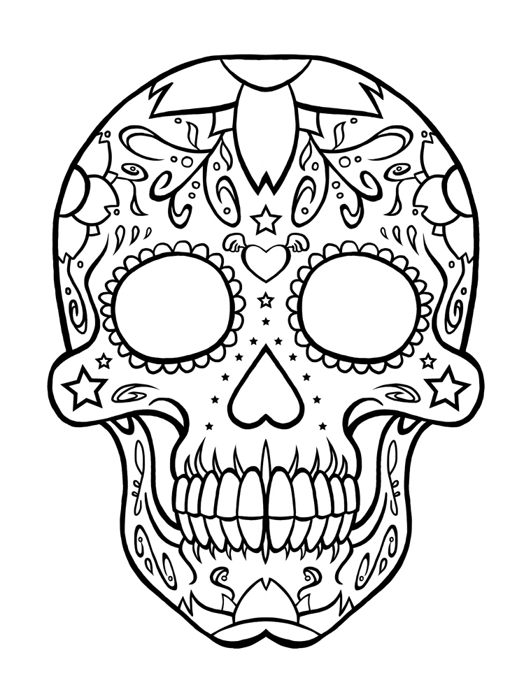 Coloring page: Day of the Dead (Holidays and Special occasions) #60186 - Free Printable Coloring Pages
