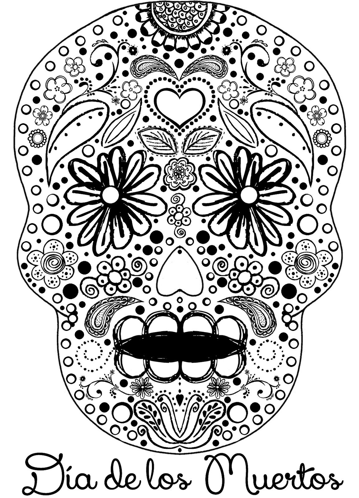 Coloring page: Day of the Dead (Holidays and Special occasions) #60189 - Free Printable Coloring Pages