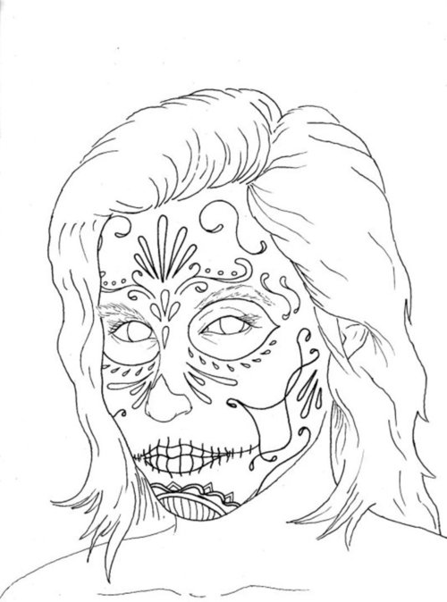 Coloring page: Day of the Dead (Holidays and Special occasions) #60193 - Free Printable Coloring Pages