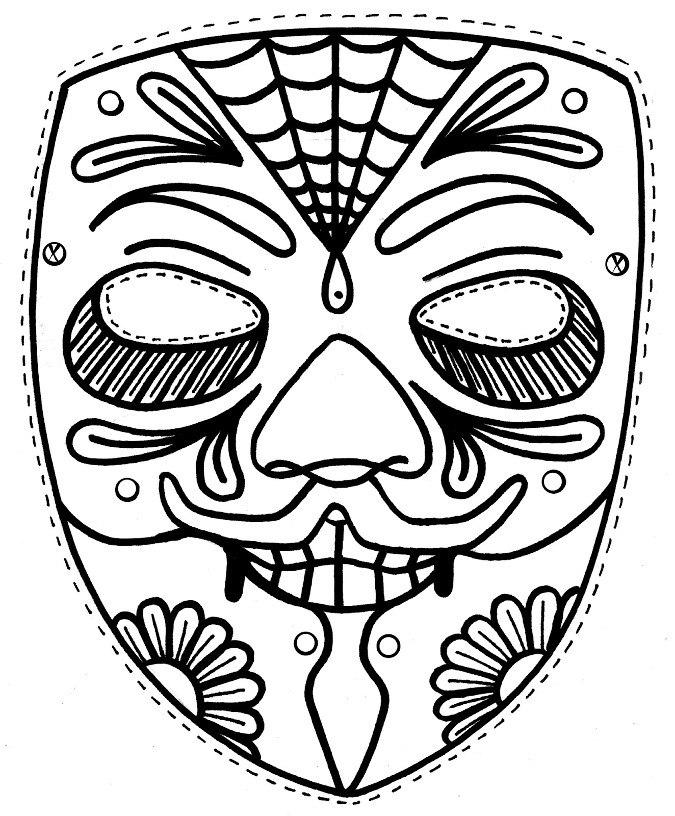 Coloring page: Day of the Dead (Holidays and Special occasions) #60194 - Free Printable Coloring Pages