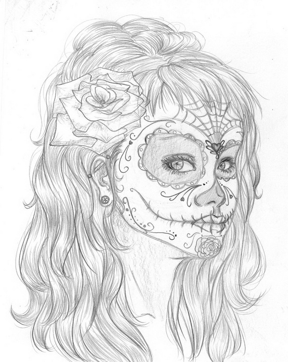 Coloring page: Day of the Dead (Holidays and Special occasions) #60202 - Free Printable Coloring Pages