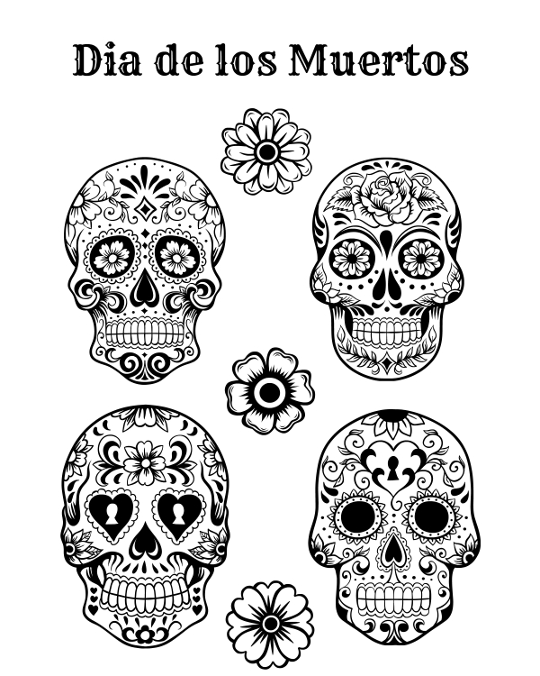 Coloring page: Day of the Dead (Holidays and Special occasions) #60214 - Free Printable Coloring Pages