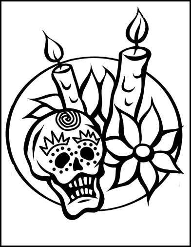 Coloring page: Day of the Dead (Holidays and Special occasions) #60227 - Free Printable Coloring Pages