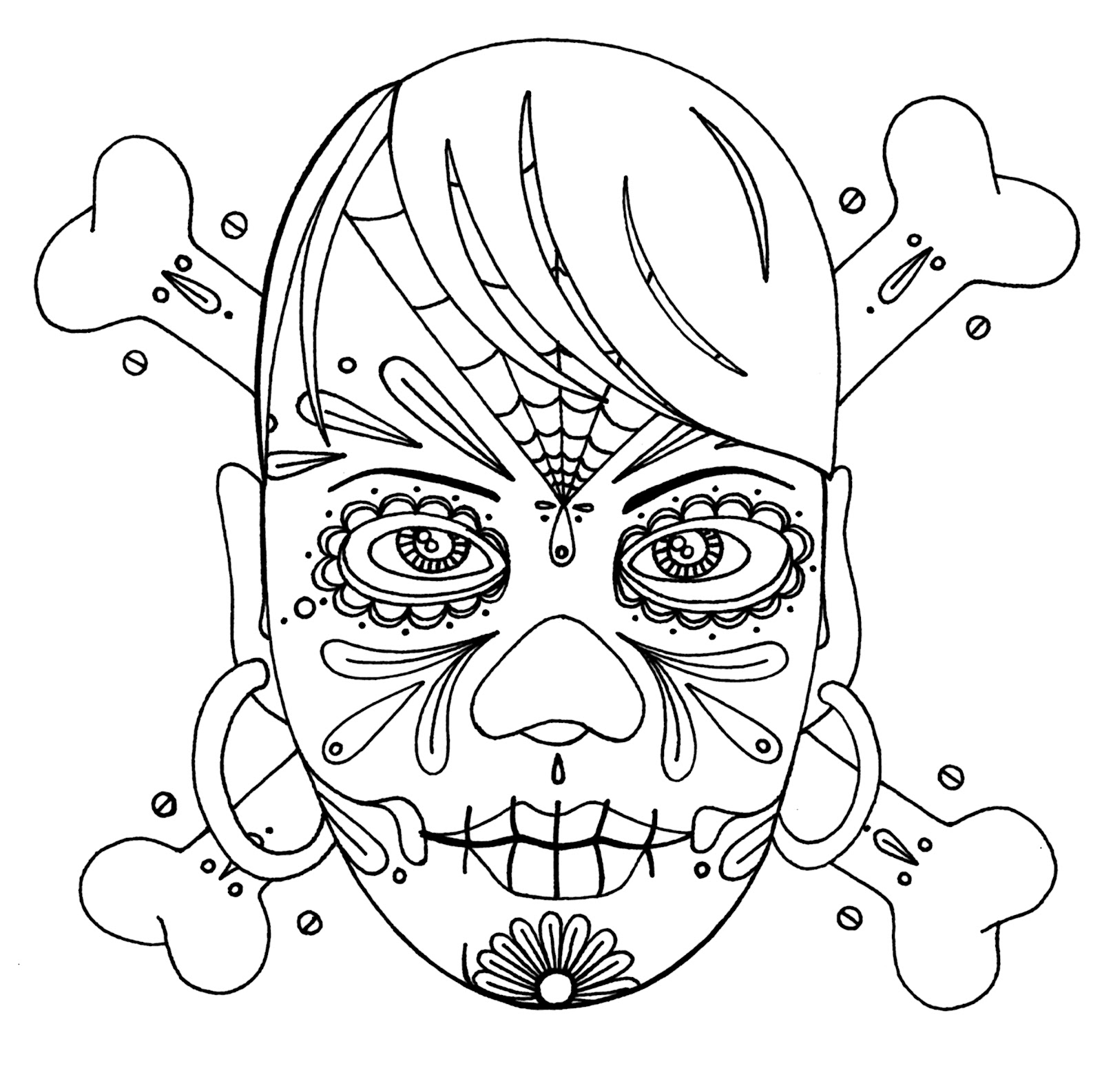 Coloring page: Day of the Dead (Holidays and Special occasions) #60232 - Free Printable Coloring Pages