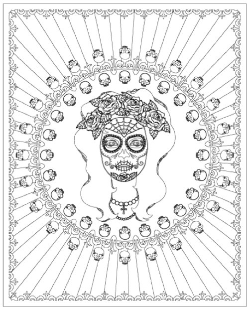 Coloring page: Day of the Dead (Holidays and Special occasions) #60242 - Free Printable Coloring Pages