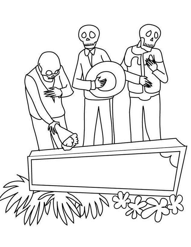 Coloring page: Day of the Dead (Holidays and Special occasions) #60246 - Free Printable Coloring Pages