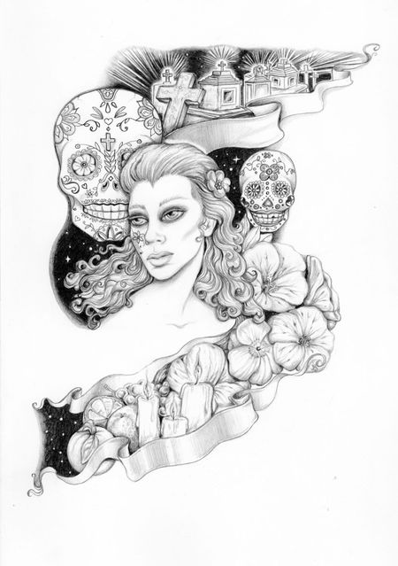Coloring page: Day of the Dead (Holidays and Special occasions) #60288 - Free Printable Coloring Pages
