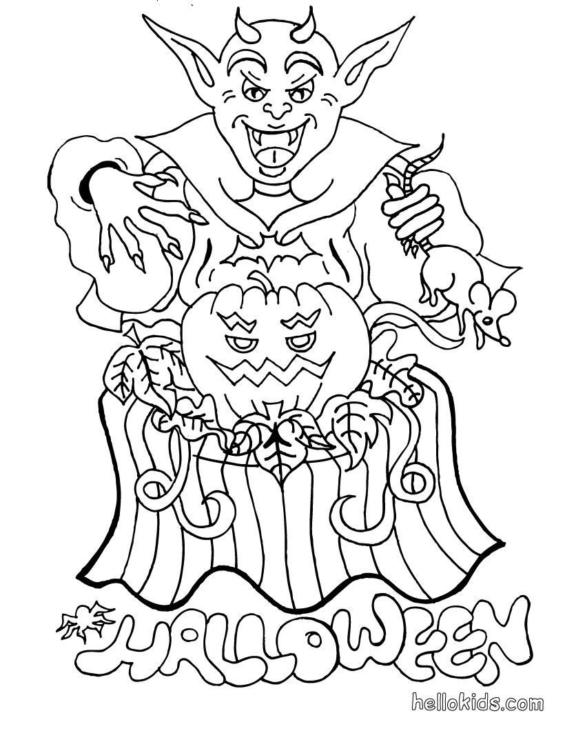 Coloring page: Halloween (Holidays and Special occasions) #55174 - Free Printable Coloring Pages