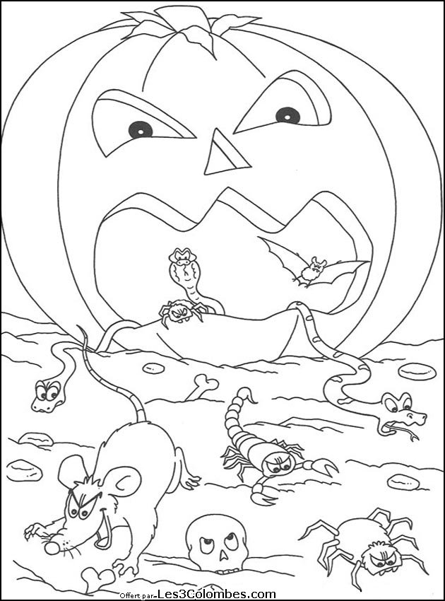 Coloring page: Halloween (Holidays and Special occasions) #55295 - Free Printable Coloring Pages