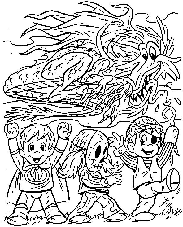 Coloring page: Halloween (Holidays and Special occasions) #55393 - Free Printable Coloring Pages