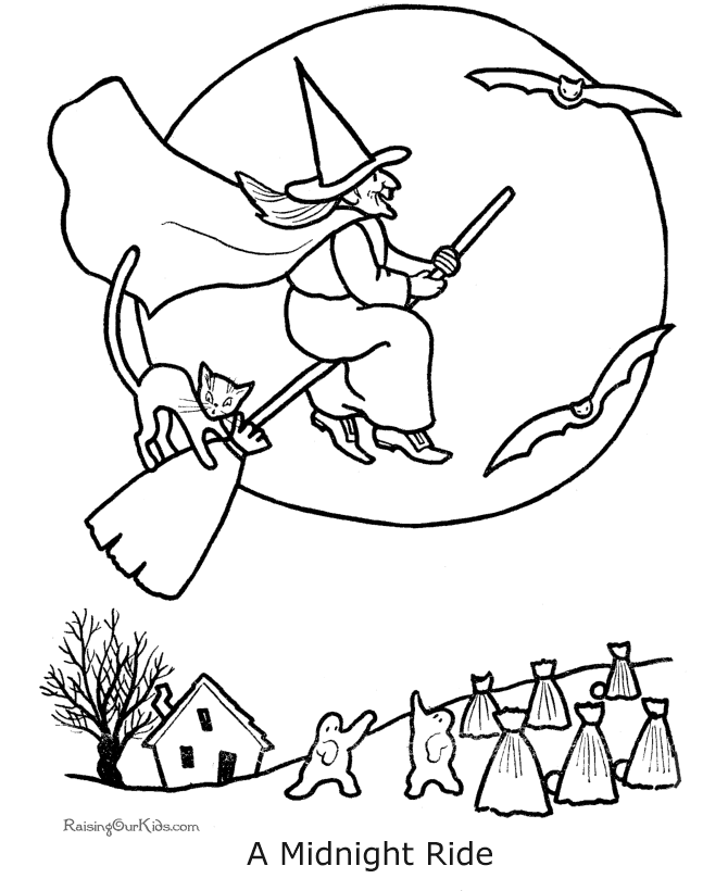 Coloring page: Halloween (Holidays and Special occasions) #55435 - Free Printable Coloring Pages