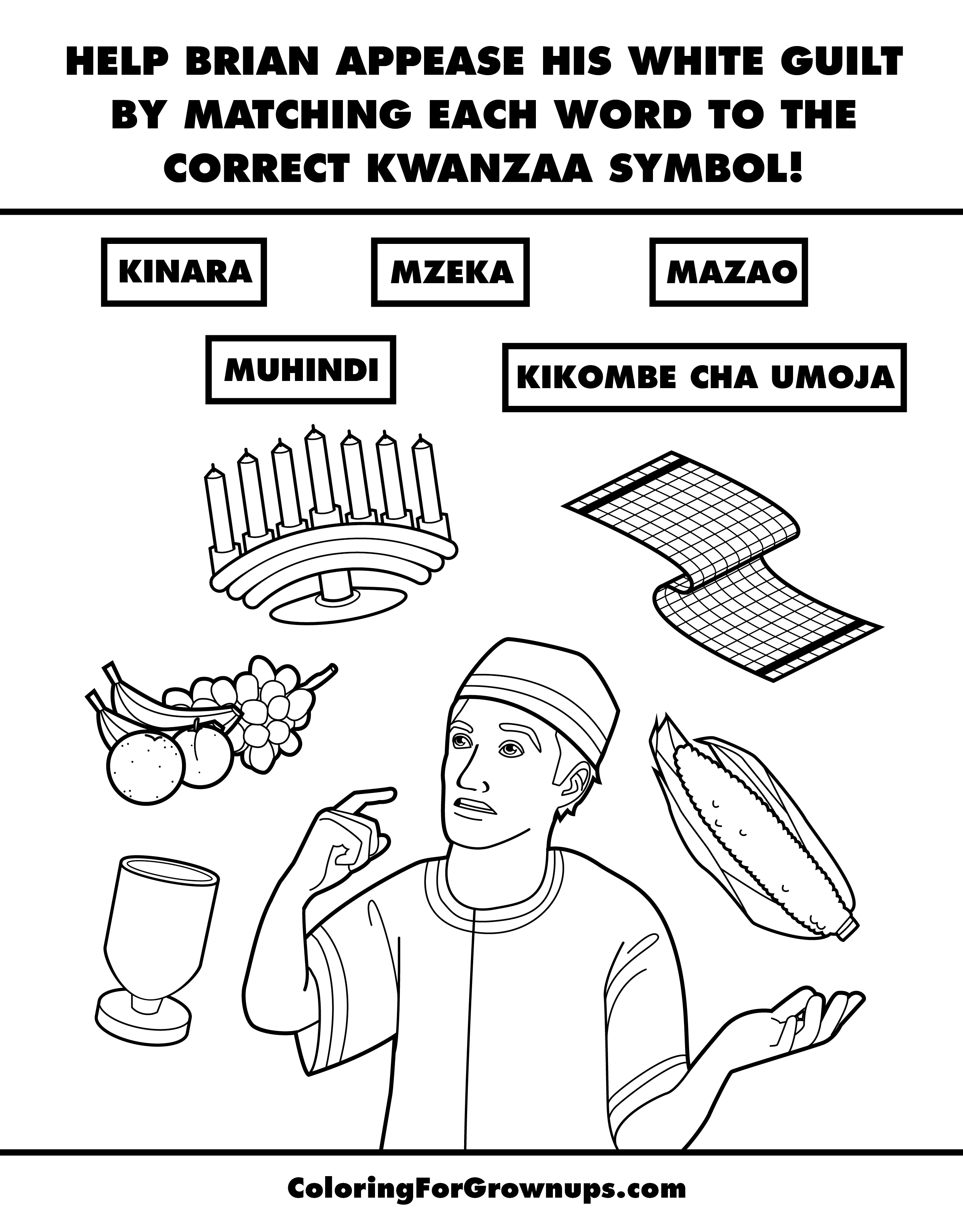 Coloring page: Kwanzaa (Holidays and Special occasions) #60543 - Free Printable Coloring Pages