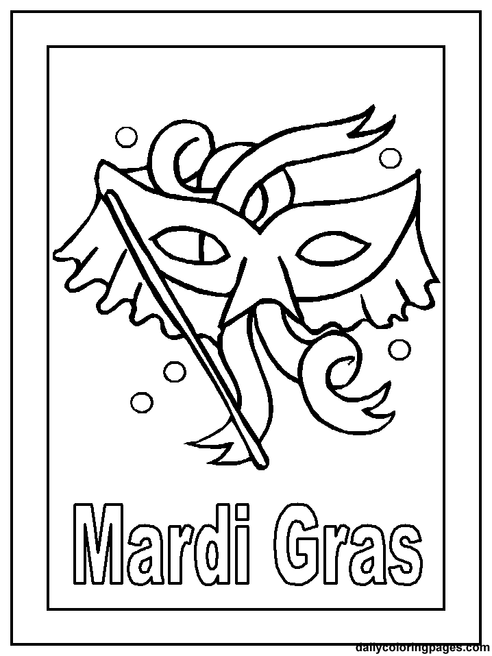 694 Simple Mardi Gras Parade Coloring Pages 