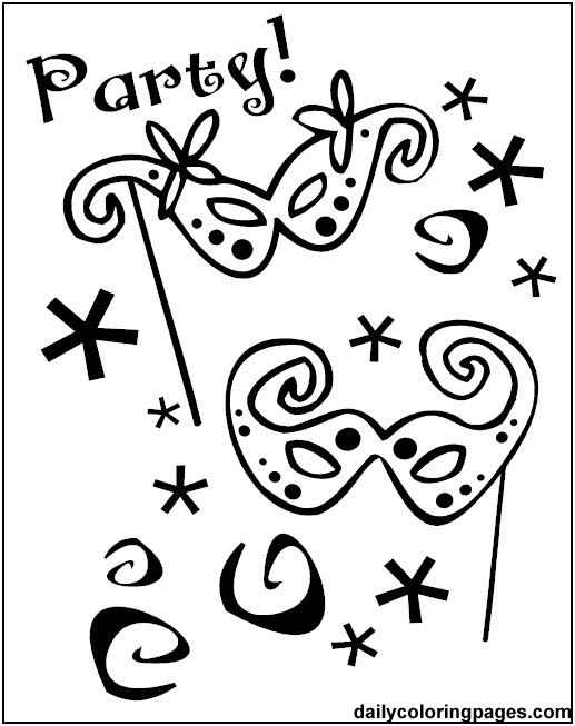 Coloring page: Mardi Gras (Holidays and Special occasions) #60616 - Free Printable Coloring Pages