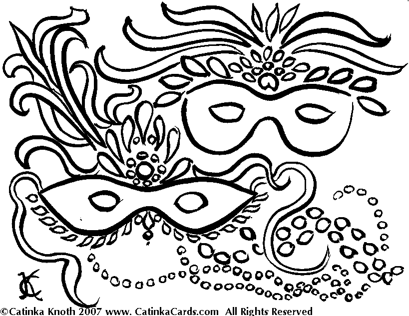 Coloring page: Mardi Gras (Holidays and Special occasions) #60618 - Free Printable Coloring Pages