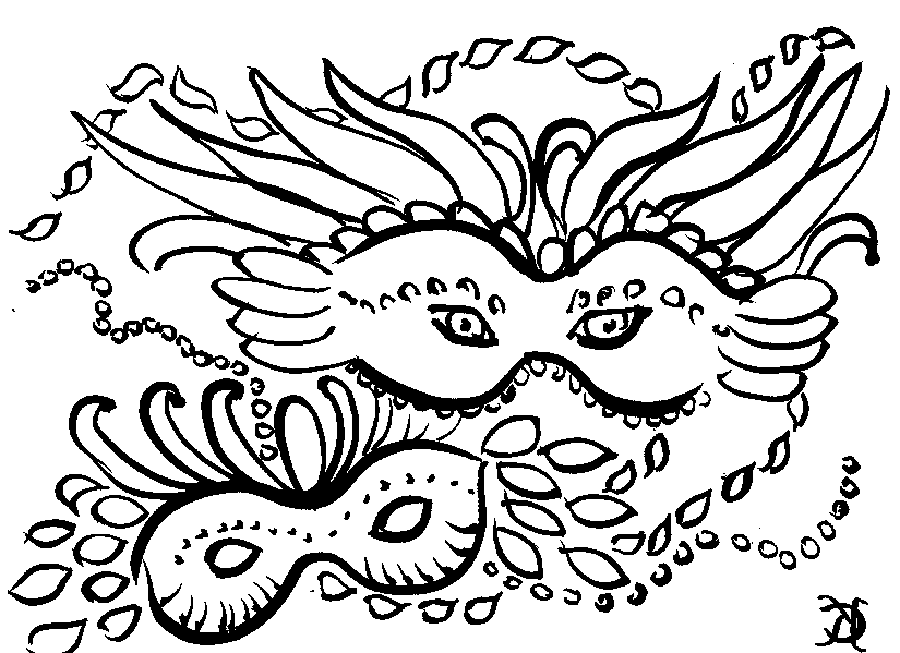 Coloring page: Mardi Gras (Holidays and Special occasions) #60629 - Free Printable Coloring Pages