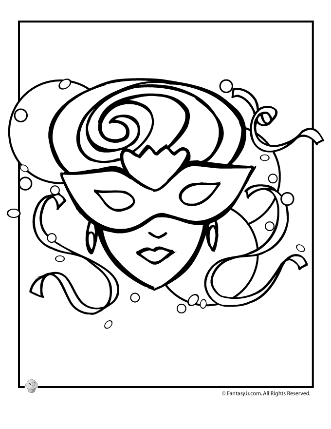 Coloring page: Mardi Gras (Holidays and Special occasions) #60651 - Free Printable Coloring Pages